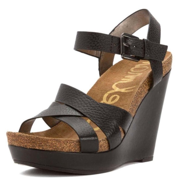 Sam Edelman Shoes - ❤️SAM EDELMAN BLACK WEDGE SANDALS